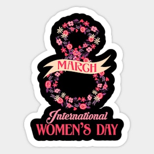 International Womens Day March 8Th Women Sticker